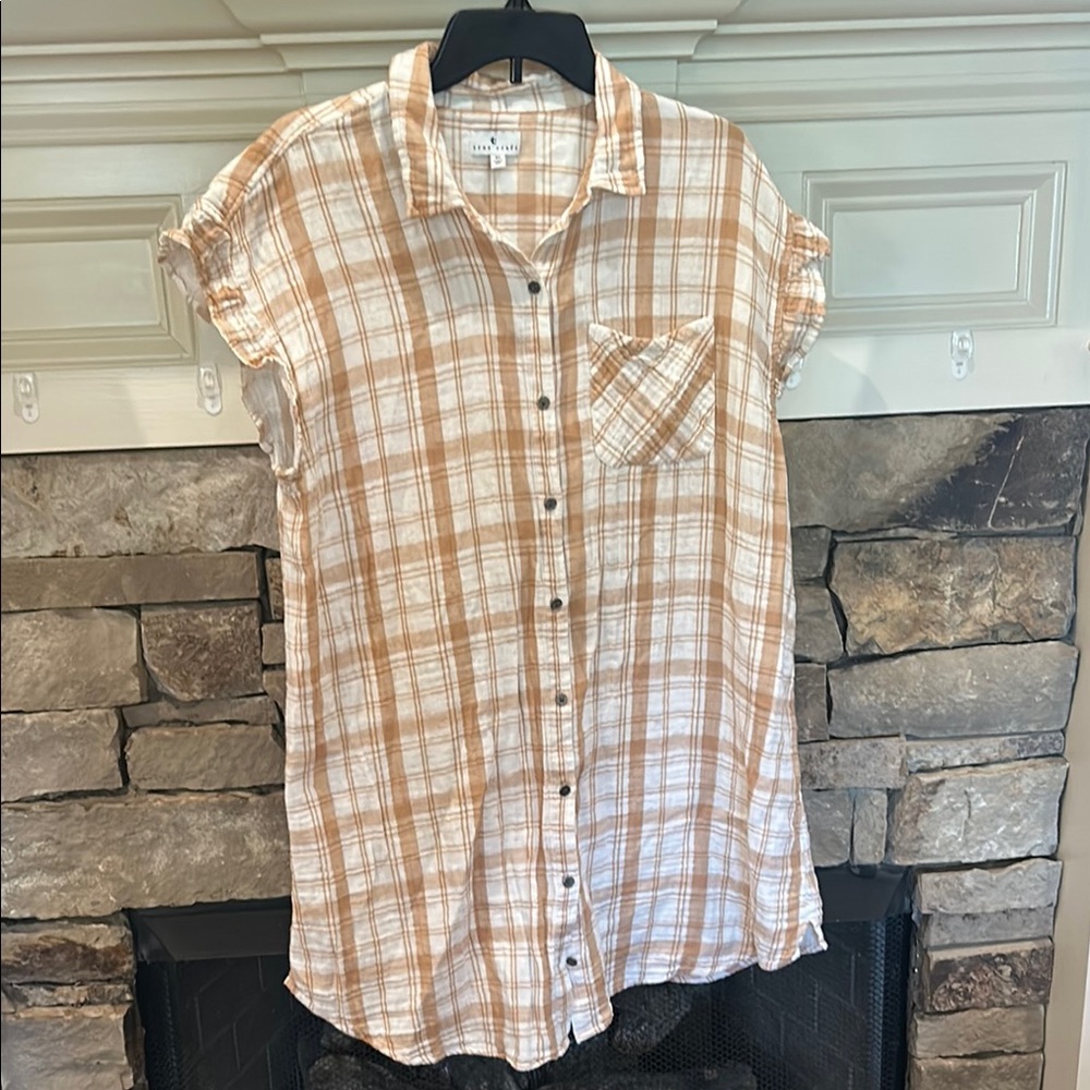 True Craft Plaid Button-Down Dress